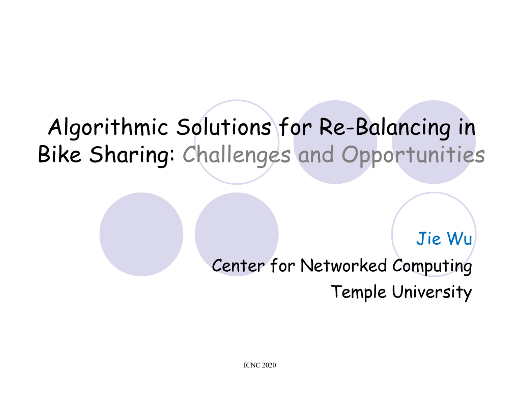 Algorithmic Solutions for Re-Balancing in Bike Sharing: Challenges and Opportunities