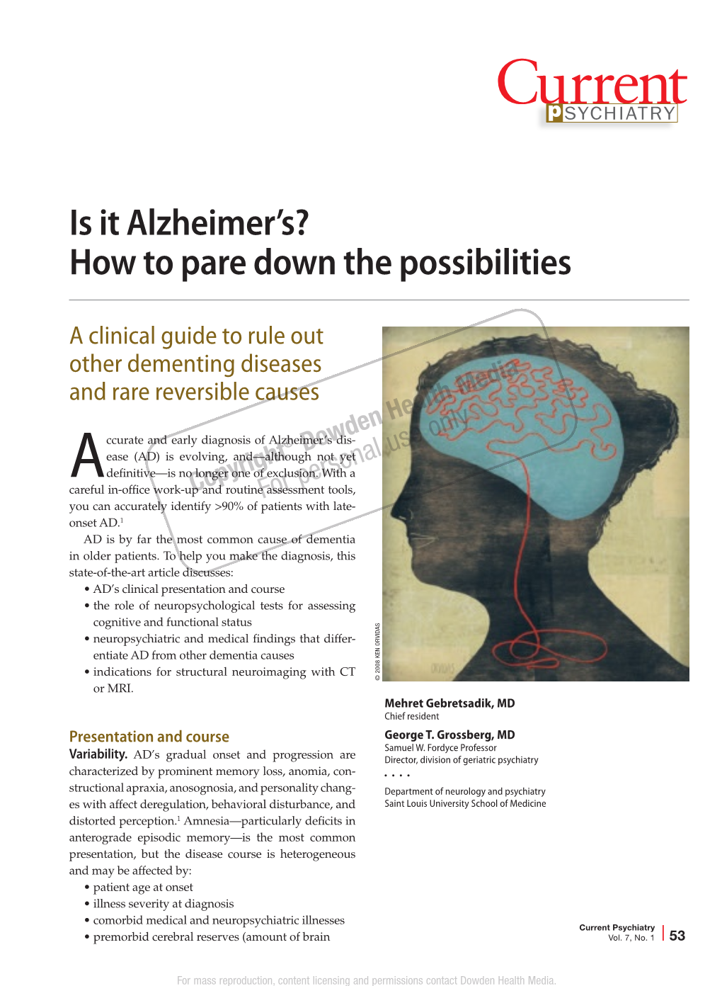 Is It Alzheimer's? How to Pare Down the Possibilities