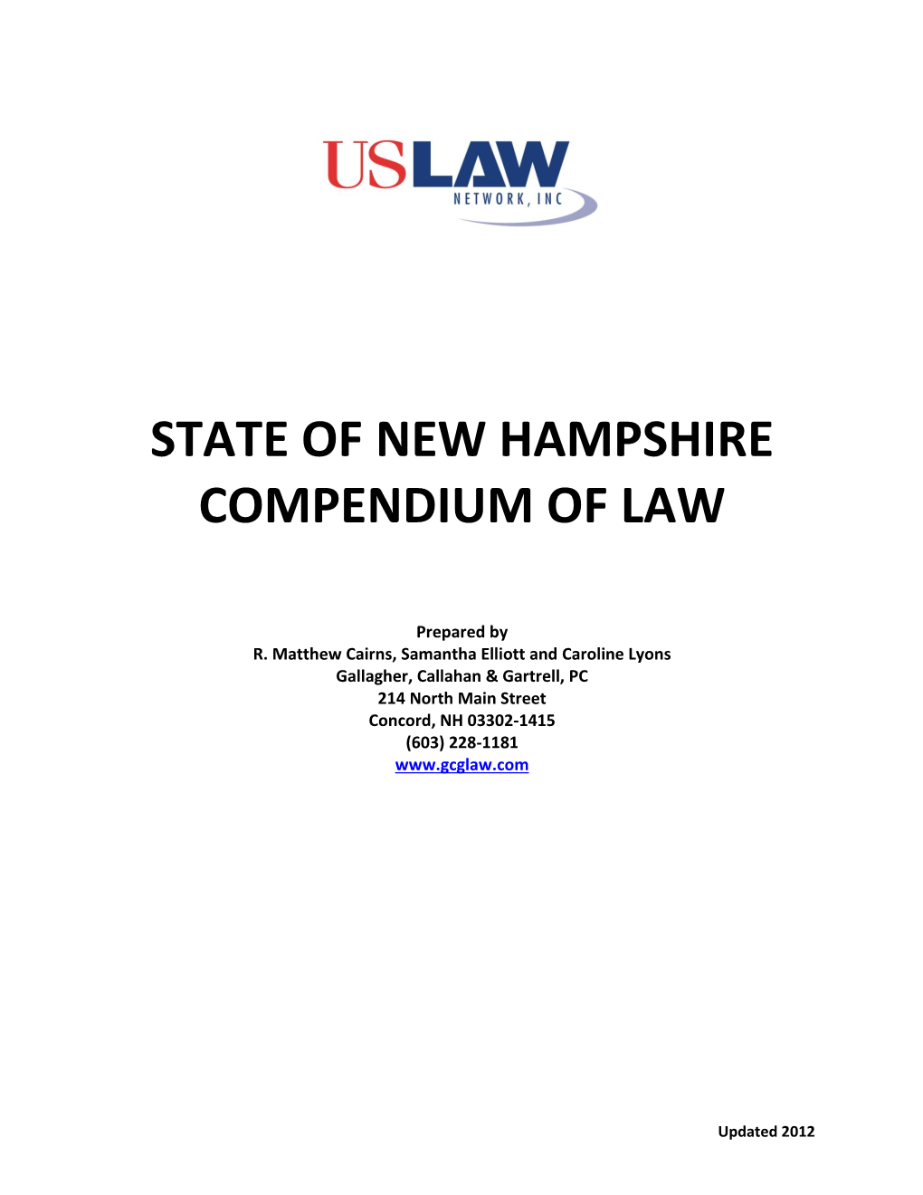 New Hampshire Compendium of Law
