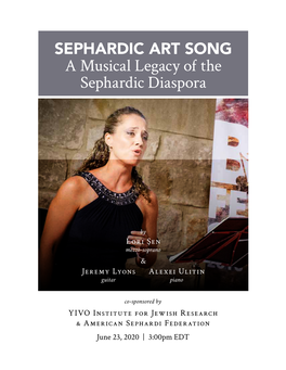 A Musical Legacy of the Sephardic Diaspora