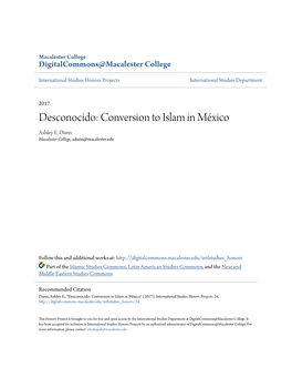 Conversion to Islam in México Ashley E