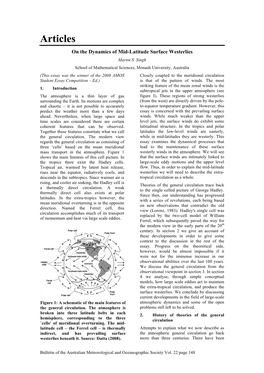 Articles on the Dynamics of Mid-Latitude Surface Westerlies Martin S