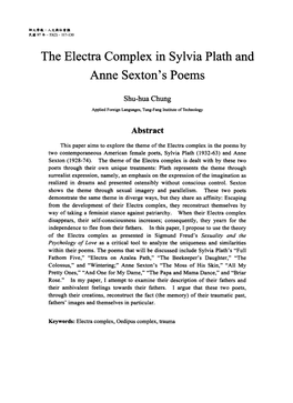 The Electra Complex in Sylvia Plath and Anne Sexton's Poems