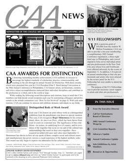 March 2002 CAA News
