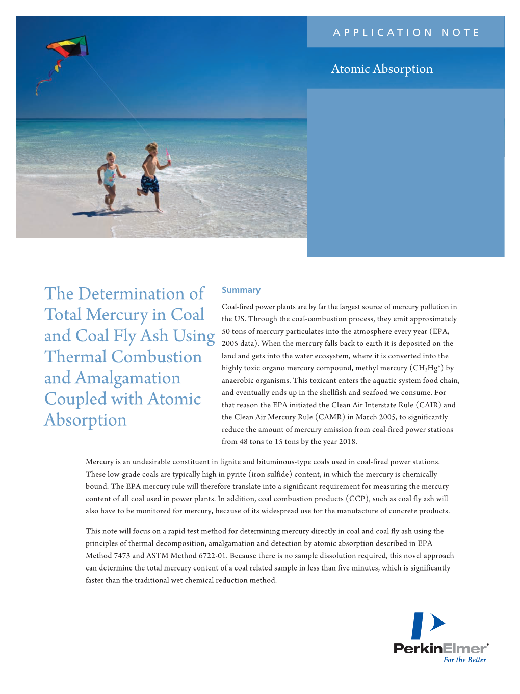 The Determination of Total Mercury in Coal and Coal Fly Ash Using