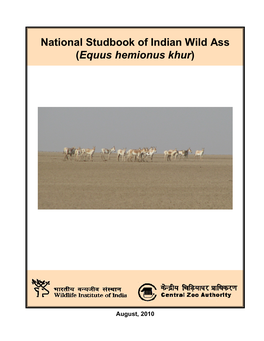 National Studbook of Indian Wild Ass (Equus Hemionus Khur)