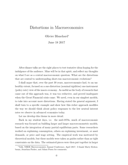 Paper: Distortions in Macroeconomics