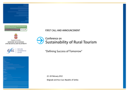 Sustainability of Rural Tourism