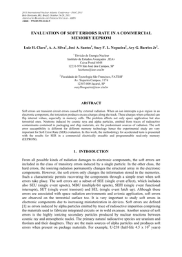 Evaluation of Soft Errors Rate in a Commercial Memory Eeprom