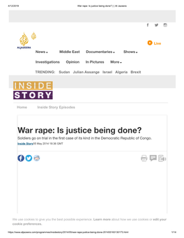 War Rape: Is Justice Being Done? | | Al Jazeera