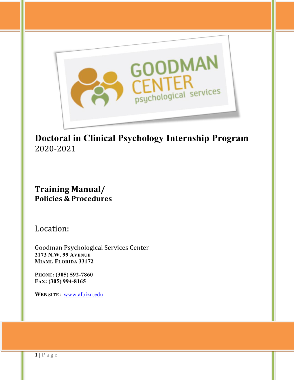 Pre-Doctoral Internship in Clinical Psychology