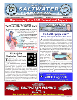 MARCH, 2011 Representing Over 6,500 Recreational Anglers