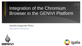 Integration of the Chromium Browser in the GENIVI Platform