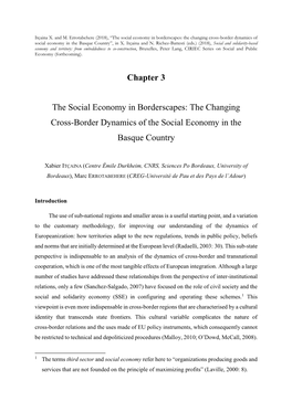 The Changing Cross-Border Dynamics of the Social Economy in the Basque Country