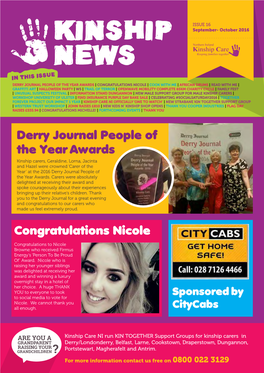 Derry Journal People of the Year Awards Congratulations Nicole