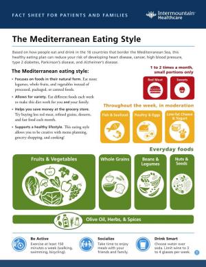 The Mediterranean Eating Style