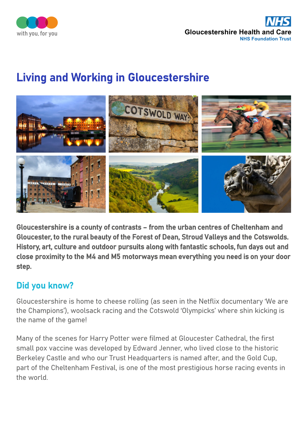 Living and Working in Gloucestershire