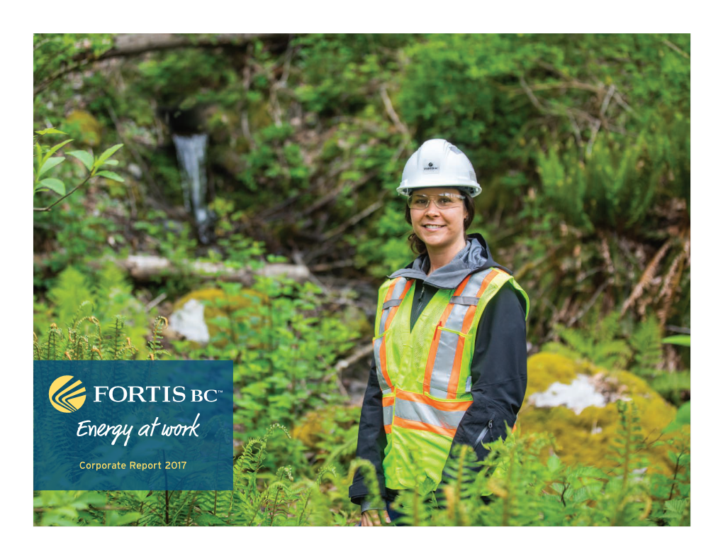 Corporate Report 2017 We're Working to Meet the Evolving Energy Needs of Our Customers and B.C.—Safely, Reliably and at the Lowest Reasonable Cost