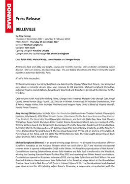 Press Release BELLEVILLE