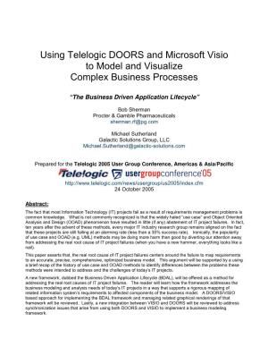 Using Telelogic DOORS and Microsoft Visio to Model and Visualize Complex Business Processes