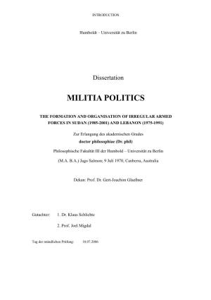Militia Politics