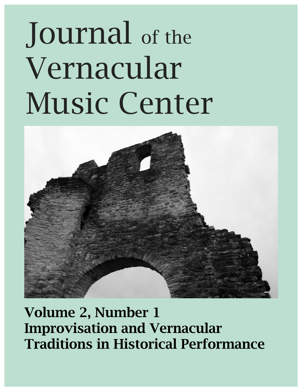 Journal of the Vernacular Music Center