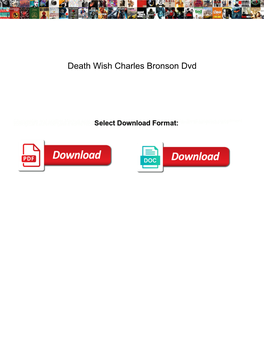 Death Wish Charles Bronson Dvd