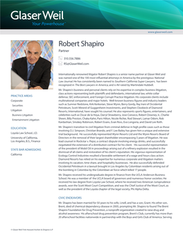 Robert Shapiro Partner