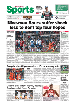 Nine-Man Spurs Suffer Shock Loss to Dent Top Four Hopes