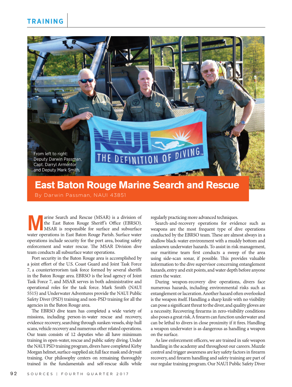 East Baton Rouge Marine Search and Rescue by Darwin Passman, NAUI 43851