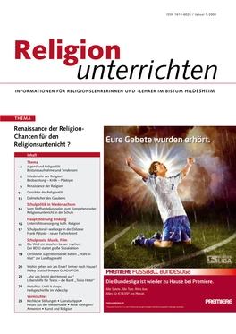 Renaissance Der Religion- Chancen Für Den Religionsunterricht ?