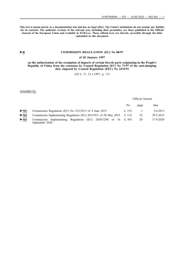 B COMMISSION REGULATION (EC) No 88/97 of 20