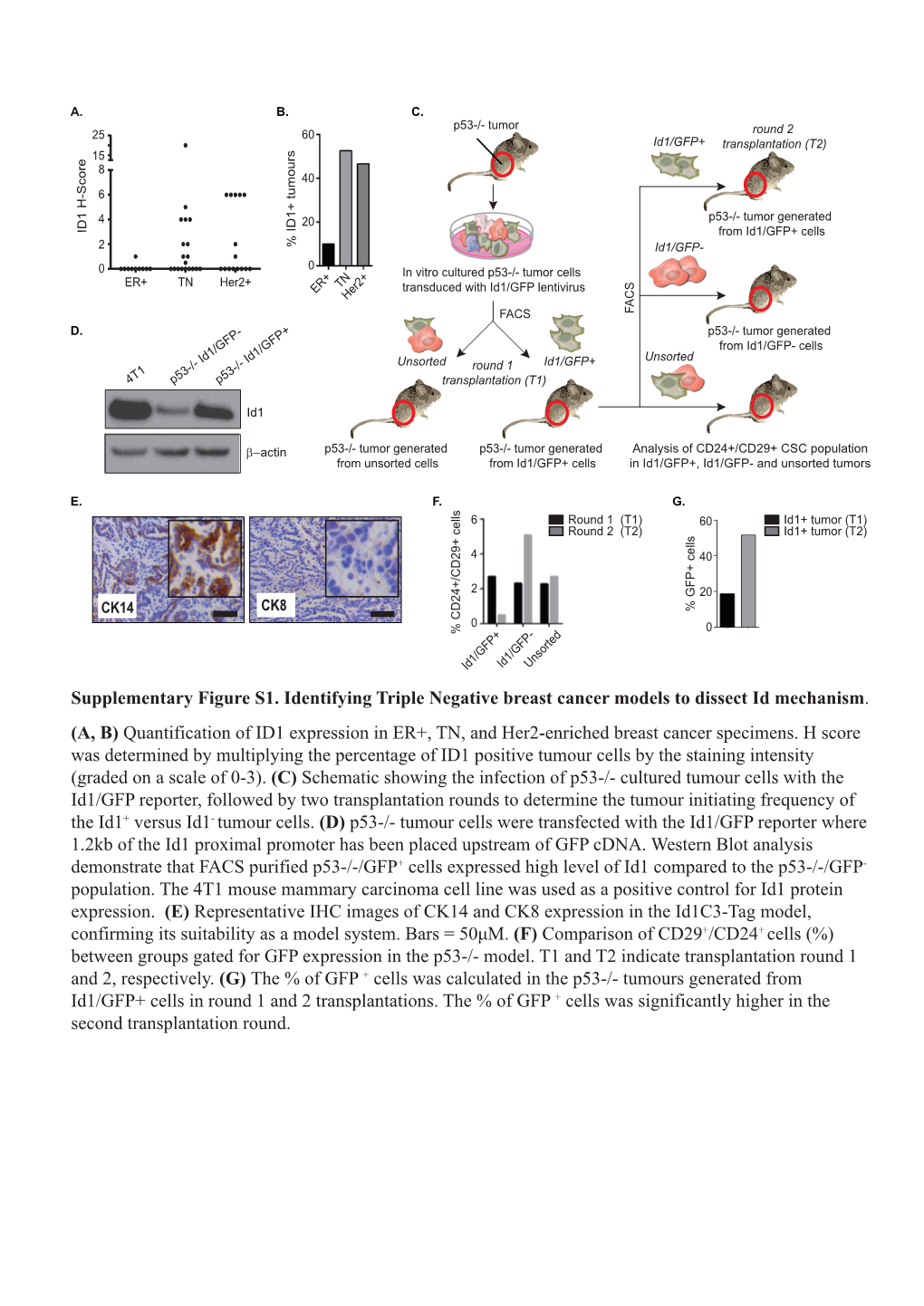 Supplementary Figure S1 Identifying Triple Negative Breast Cancer