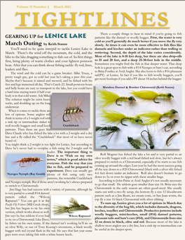 GEARING up for LENICE LAKE Patterns Like the Damsel Or Woolly Bugger