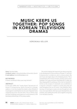 Pop Songs in Korean Television Dramas