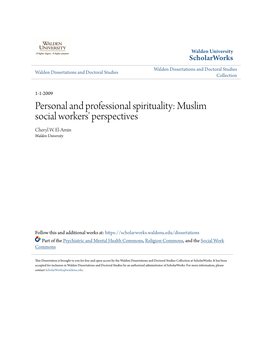 Muslim Social Workers' Perspectives Cheryl W