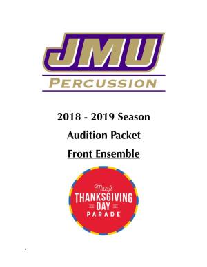 2018 JMU Percussion Audition Packet