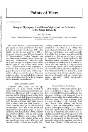 Origin and Phylogenetic Relationships of Living Amphibians