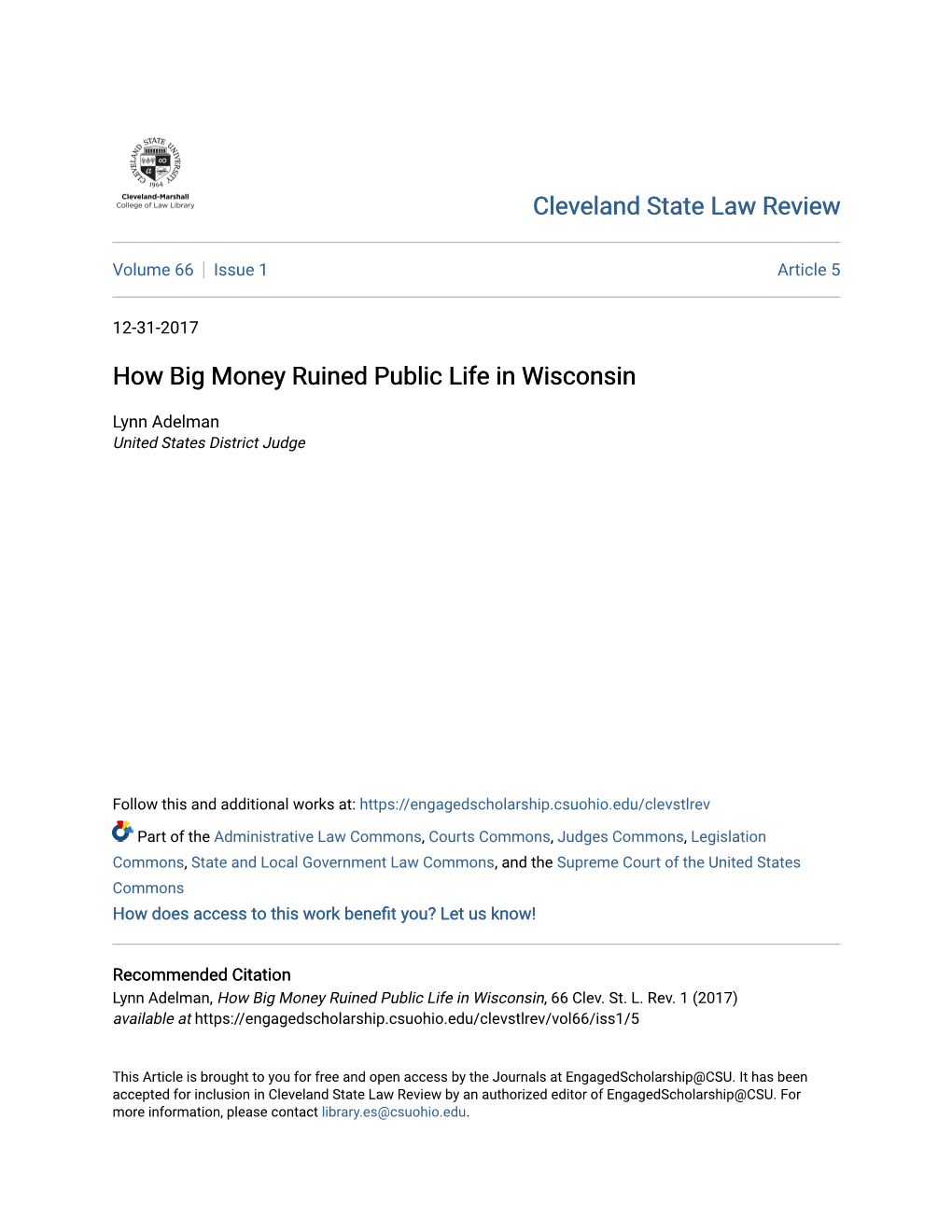 How Big Money Ruined Public Life in Wisconsin