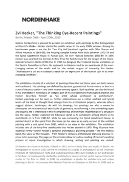 Zvi Hecker, "The Thinking Eye-Recent Paintings" Berlin, March 09Th - April 20Th, 2013