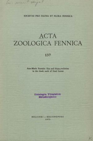 Acta Zoologica Fennica