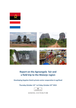 Report on the Agroangola Fair and a Field Trip to the Malanje Region