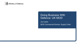 Doing Business with Defence: UK