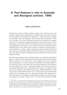 Paul Robeson's Visit to Australia and Aboriginal Activism, 1960