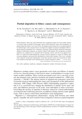 Partial Migration in Fishes