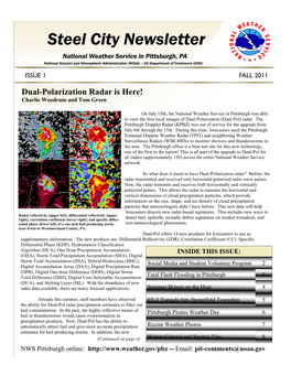 Steel City Newsletter National Weather Service in Pittsburgh, PA National Oceanic and Atmospheric Administration (NOAA) -- US Department of Commerce (DOC)