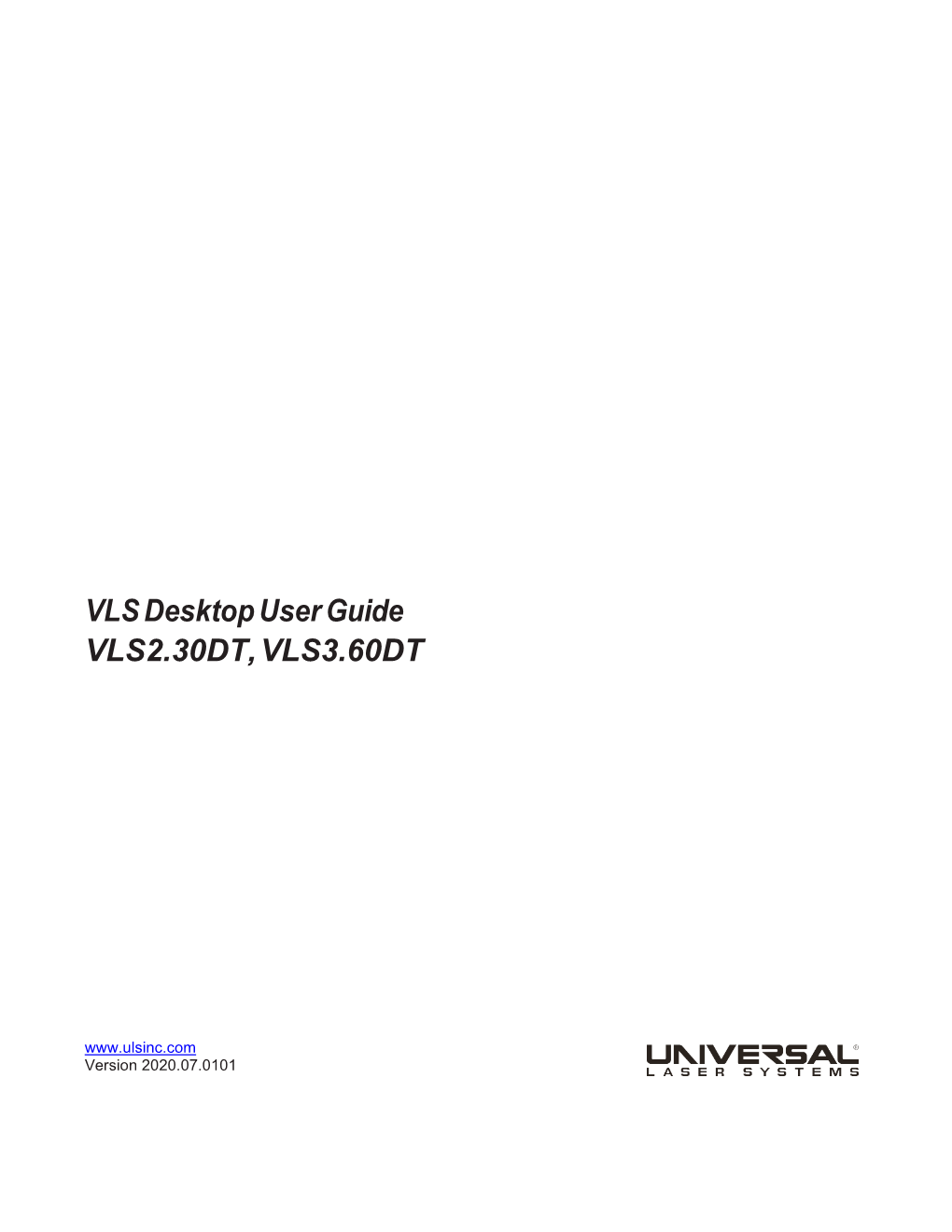VLS Desktop User Guide VLS2.30DT, VLS3.60DT