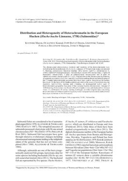 Distribution and Heterogeneity of Heterochromatin in the European Huchen