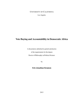 Vote Buying and Accountability in Democratic Africa
