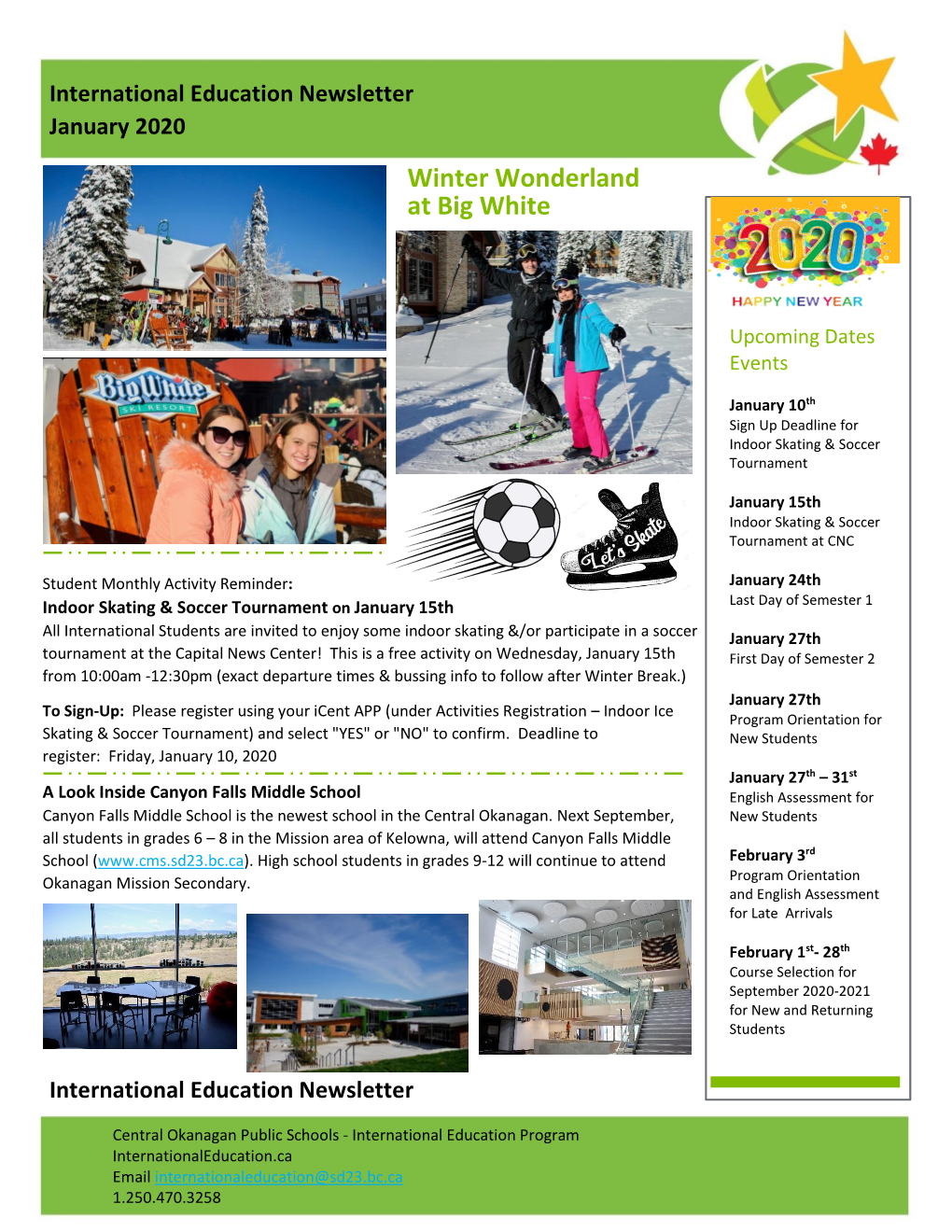 Central Okanagan January 2020 Newsletter